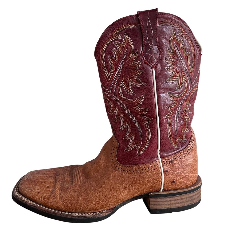 Ariat Ostrich Boots Cowboy Western Leather Men's Size 10 D